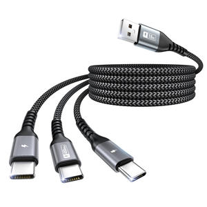 Cable USB SUNGUY 3 en 1 Tipo-C de Carga Rápida de 18W con Conectores Tipo-A a Tipo-C, Ecológico, Garantía de 3 Años, Venta al Por Mayor - Product Image 1