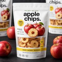 Op maat gemaakte bedrukte groothandel plastic staande ziplock verpakkingszakken voor gedroogde appelchips fruitsnacks rechtstreeks van de fabriek