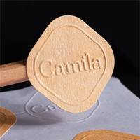 Autocollants adhésifs personnalisés en relief, imperméables, avec dorure à chaud, pour bougies, artisanat, cadres photo, papier texturé, impression de logo personnalisée