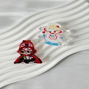 Blancs acryliques Pastel pour la découpe laser Coral Candy Rainbow Color Sublimation Keychain Anime Style Plexiglass Keychain - Product Image 1