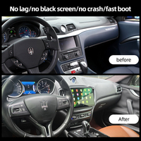 Autoradio multimédia sans fil pour voiture 11,6 pouces avec écran tactile Android, navigation GPS, compatible avec Maserati Quattroporte, Ghibli, Levante, GT (2007-2020)