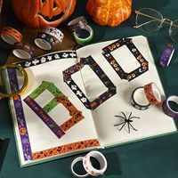 Ruban Washi d'Halloween, ruban adhésif décoratif pour scrapbooking, journalisation, planification, bricolage, emballage cadeau