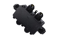 Wasserdichte Anschlussdose Greenway M686-6B 6-Wege 3/4-Pin Schraub- oder Schraubenlose Anschlüsse für Außenbeleuchtung