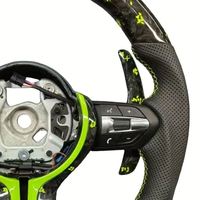 Volant de voiture en fibre de carbone forgée vert fluorescent de style nouveau, personnalisation M Sport pour BMW F30 M340i 330i 540i 535i 328i