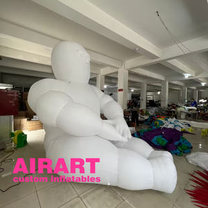 Sculpture d'art gonflable Homme gras, conception d'usine Ballon gonflable Homme blanc pour la décoration de musée d'art - Product Image 5