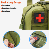 Pochette tactique EMT Molle détachable, trousse de premiers soins, sac de survie d'urgence avec guide médical pour la randonnée en plein air