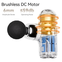 Fabricant OEM ODM de pistolet de massage portable silencieux mini, 4 vitesses, amplitude de 6 mm, pistolet de massage musculaire, masseur à percussion des tissus profonds