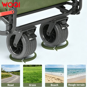 Silla de <span class=keywords><strong>Playa</strong></span> 2 en 1 WOQI con Ruedas, <span class=keywords><strong>Tumbona</strong></span> Plegable, Silla de <span class=keywords><strong>Playa</strong></span> con <span class=keywords><strong>Carrito</strong></span> Integrado para Exteriores - Product Image 3