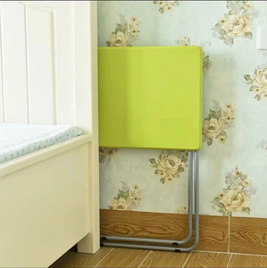 Nhà máy cung cấp giá rẻ nóng bán nhỏ xách tay gấp bằng gỗ hàng đầu kim loại chân MDF bàn ăn - Product Image 3