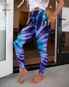 Leggings Meiyang con Estampado Personalizado para Verano, Pantalones Casuales de Yoga de Cintura Alta, Leggings con Estampado Tie-Dye y Bolsillos, Ropa de <span class=keywords><strong>Mujer</strong></span> - Product Image 1