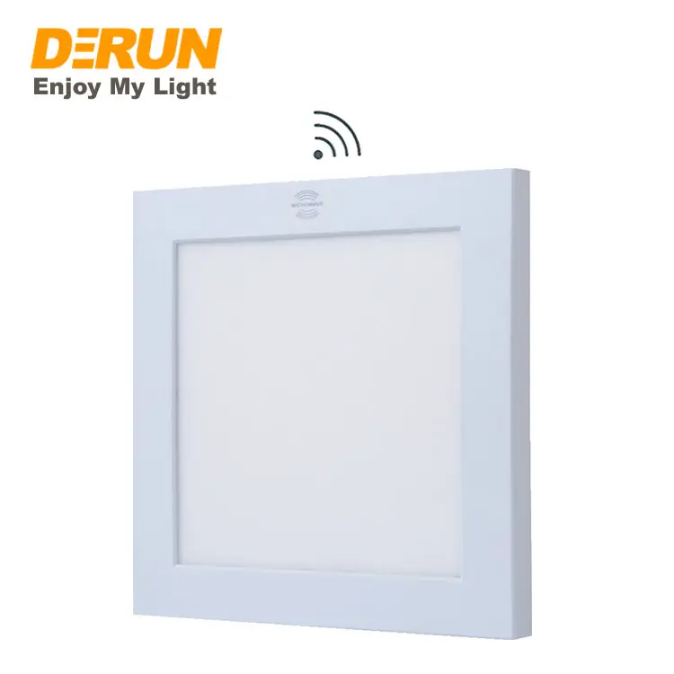 Slimme Radarsensor Rond Vierkant 600X600 Verborgen Gemonteerd 9W 12W 18W 24W Sensor Led Plafondpaneel Licht Met Bewegingssensor