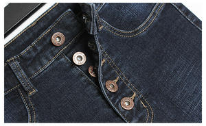 Invierno más grueso cintura alta botón Jeans <span class=keywords><strong>Mujer</strong></span> moda <span class=keywords><strong>Push</strong></span> <span class=keywords><strong>up</strong></span> Vintage Skinny Jeans <span class=keywords><strong>Mujer</strong></span> High Street Europa Slim pantalones Femme - Product Image 3