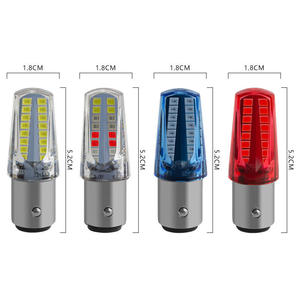 ไฟเบรค LED สำหรับรถยนต์และมอเตอร์ไซค์ 1157 2835 32SMD ไฟท้ายแบบกระพริบพร้อมเอฟเฟกต์สตรีมเมอร์ สามสี สภาพใหม่ หลอดไฟ - Product Image 4