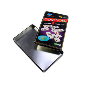 Caja de Hojalata Vací<span class=keywords><strong>a</strong></span> para Juegos de Mesa, Caja de Hojalata para Juegos de Dominó, Cajas de Hojalata para Rompecabezas Magnéticos, OEM ODM - Product Image 3