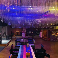 Lumières suspendues en fibre optique LED à éclairage latéral RVB pour restaurant