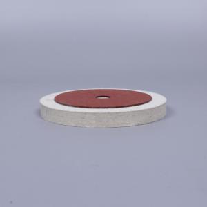 Almohadilla de Fieltro de Lana de Alta Densidad con Respaldo de Plástico Rojo para Pulir Metal - Product Image 4