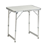 Table de camping légère en aluminium argenté, facile à transporter, imperméable, mobilier d'extérieur moderne avec garantie d'un an