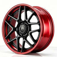 Jantes forgées personnalisées 6061-T6 de 18, 19 et 20 pouces, 5x112, 5x114.3, 5x130, bicolores rouge et noir, pour Porsche Cayenne, Mercedes, BMW, SUV