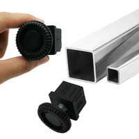 M6 M8 M10 Hide End Caps Insert Plugs avec pieds filetés de réglage pour tube carré