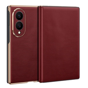 Étuis de téléphone portable magnétiques en cuir PU électroplaqué pour Samsung Z Fold 8 5 6 7 W26 W25 W24, coque rigide antichoc - Product Image 1