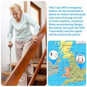 Pulsera de alarma de pánico Daytech Tuya Smart SOS con Wi-Fi volumen ajustable ABS duradero para el cuidado de ancianos monitoreo remoto - Product Image 2