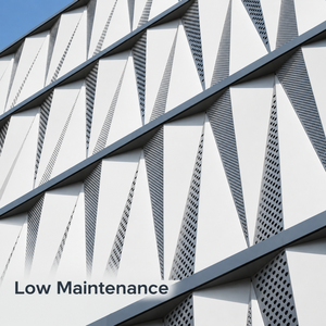 Panel de fachada geométrico inclinado de aluminio perforado angular 3D de bajo mantenimiento para exteriores de edificios - Product Image 1
