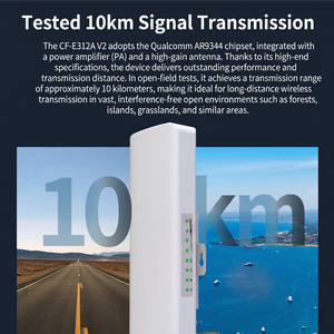 Comfast YF-WB-10FV2 Puente Inalámbrico para Exteriores de 10 km, 300 Mbps, 5.8G, <span class=keywords><strong>Qualcomm</strong></span> <span class=keywords><strong>Atheros</strong></span> AR9344, WiFi CPE AP POE/POE+, Base de Largo Alcance - Product Image 5