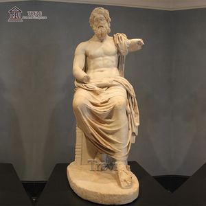 Estatua <span class=keywords><strong>de</strong></span> Mármol del Dios Griego <span class=keywords><strong>Zeus</strong></span> <span class=keywords><strong>de</strong></span> TREVI, Tallado en Piedra Natural, Figura Escultórica en Venta - Product Image 5