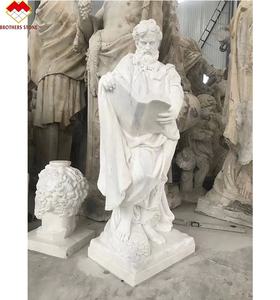 Statues de jésus en marbre blanc naturel <span class=keywords><strong>sur</strong></span> croix célèbre <span class=keywords><strong>sculpture</strong></span> d'église statue en marbre de jésus grandeur nature - Product Image 3