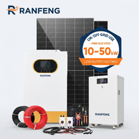 Kit solaire hybride complet 10 kW 16 kW 20 kW avec onduleur à onde sinusoïdale pure, panneaux solaires haute efficacité et système de batterie de secours domestique