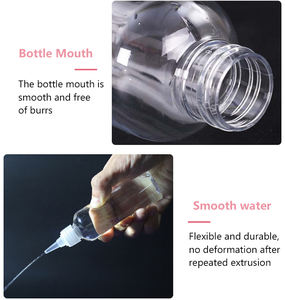 Botella aplicadora exprimible de aceite para el cabello de boca afilada de plástico vacía al por mayor con tapa giratoria - Product Image 4