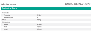 Nuevo Sensor Inductivo de Seguridad Original Pepperl+Fuchs NSN20-L2M-2E2-V1-S2D2 en Stock, Interruptor de Proximidad VariKont Genuino - Product Image 6
