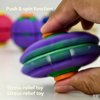Balle anti-stress rotative en plastique à emboîtement pour le divertissement et la décompression des doigts - Vente en gros