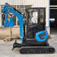 Pengiriman Gratis Mini Excavator 2.5 Ton untuk Kebun dan Pertanian, Zero Tail Swing, Mini Excavator Kecil, Crawler Kehutanan, Multifungsi, Micro Bagger