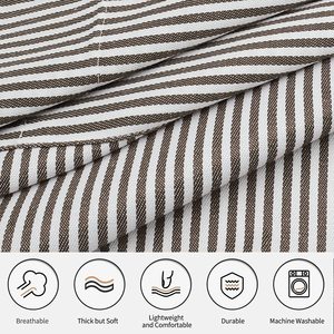 Chất lượng cao tùy chỉnh mềm có thể điều chỉnh nấu ăn đầu bếp Tạp dề sọc tạp dề với 2 túi - Product Image 5