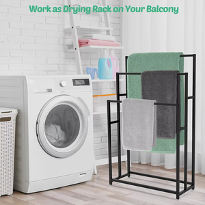 Porte-serviettes sur pied Porte-serviettes en <span class=keywords><strong>acier</strong></span> inoxydable <span class=keywords><strong>Support</strong></span> pour <span class=keywords><strong>barre</strong></span> de bain Porte-serviettes de bain compressé - Product Image 4