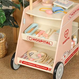 लकड़ी के बच्चे डॉक्टर किट, लकड़ी के डॉक्टर किट, लकड़ी के डॉक्टर के खेल, खिलौने के लिए खिलौने - Product Image 2
