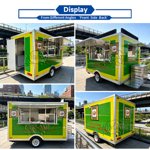 Food Truck Certificato DOT CE Completamente Attrezzato, Rimorchio Mobile per Alimenti Personalizzato con 3 Lavelli e Griglia Integrata per <span class=keywords><strong>Eventi</strong></span> all'Aperto e Resort - Product Image 2