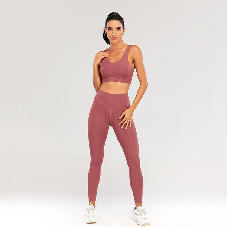 TIMETEX Hot Sale Women Yoga Sport Bra Set High Waist Fitness Workout Clothing Two Piece Yoga Sets