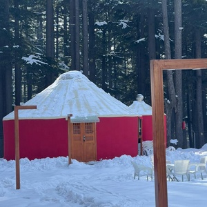 Yurta mongole 3m 4m 5m tentes de glamping yourte moderne maison <span class=keywords><strong>camping</strong></span> de luxe avec salle de bain - Product Image 3