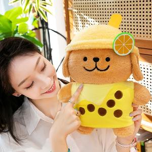 2025 nouvelle ligne Art chiot lait thé <span class=keywords><strong>série</strong></span> oreiller guérison <span class=keywords><strong>série</strong></span> filles en peluche mignon ligne Art chien poupée oreiller - Product Image 3