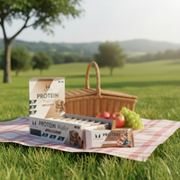 Boîte de présentation en papier biodégradable personnalisée pour en-cas, chocolat, barres protéinées, compléments alimentaires, présentoir de comptoir pour protéines