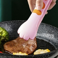 Pince à viande en silicone tout-en-un motif patte de chat mignonne, résistante à la chaleur et aux hautes températures, pour barbecue et grillades, usage domestique