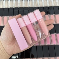 Vente en gros vendeur d'emballages de brillant à lèvres rose gloss à lèvres vegan de marque privée