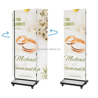 Panneau LED P2.5 pliable en trois parties, écran LED ultra-fin couleur pleine pour la publicité en hall d'entrée, les événements et la vente au détail