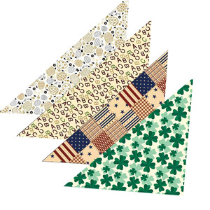 Fashion Pet Triangular Bib Bandanas For Dogs And Cats All Seasons Lattice Pattern <b>Neck</b> <b>Warmer</b> Scarf Accessory - Product Image 1