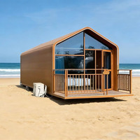 Casa Prefabricada Personalizable de Estructura de Acero Ligero Impermeable, Bungalow de Madera, Mini Casa Prefabricada para Uso en Villas, Hoteles y Oficinas