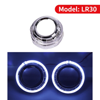 Kit de phares LED Angel Eyes Halo Rings 5D optiques IDISON LR30 3,0 pouces avec cache en ABS et lentille de projecteur pour mise à niveau des phares de voiture, SUV et camion