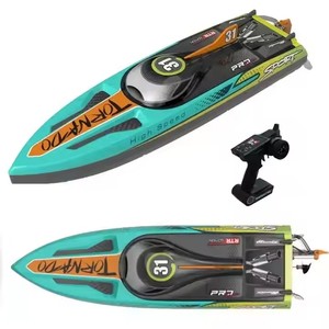 <span class=keywords><strong>Bateau</strong></span> de course vert 2,4 GHz haute vitesse 50 km/h, étanche, <span class=keywords><strong>rechargeable</strong></span>, prêt à l'emploi, modèle électrique, télécommande radio, <span class=keywords><strong>bateau</strong></span> de pêche RC - Product Image 4