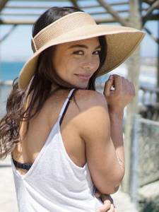 Chapeaux <span class=keywords><strong>pare</strong></span>-<span class=keywords><strong>soleil</strong></span> OEM pour femmes, à large bord, en paille, avec ouverture pour queue de cheval, pliables et compressibles, pour l'été et la plage, protection supérieure vide, pour le voyage - Product Image 3